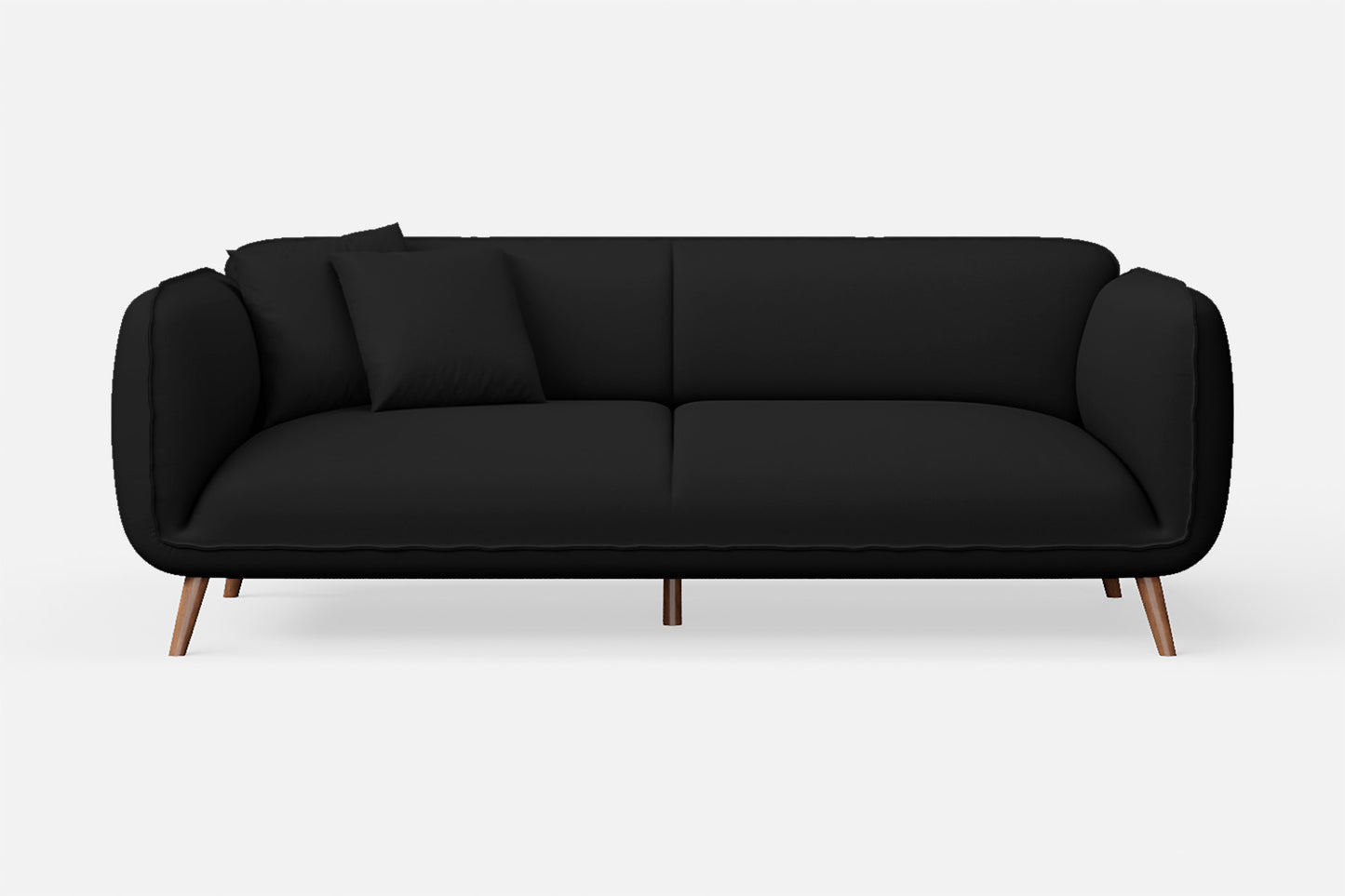 Pomezia 3 Seater Sofa Black Leather