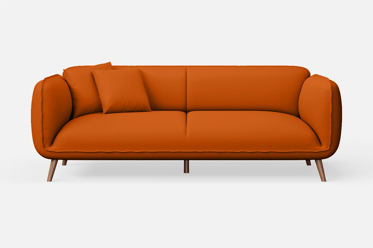 Pomezia 3 Seater Sofa Orange Leather