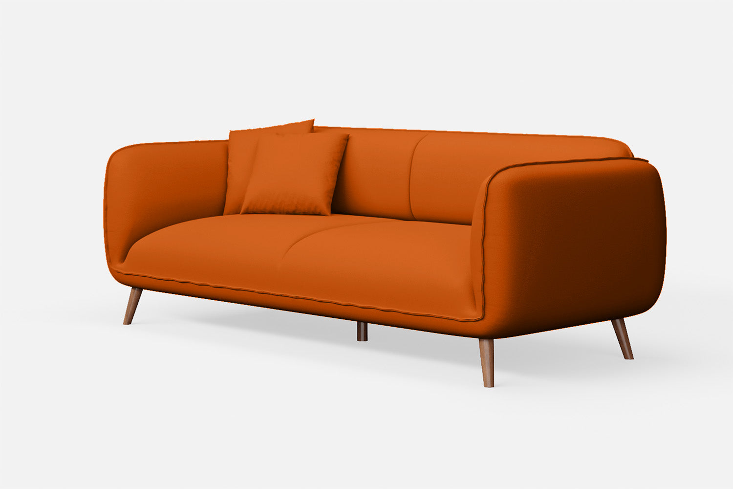 Pomezia 3 Seater Sofa Orange Leather