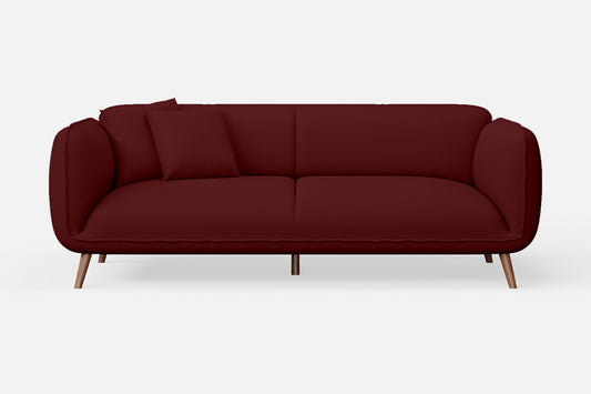 Pomezia 3 Seater Sofa Red Leather