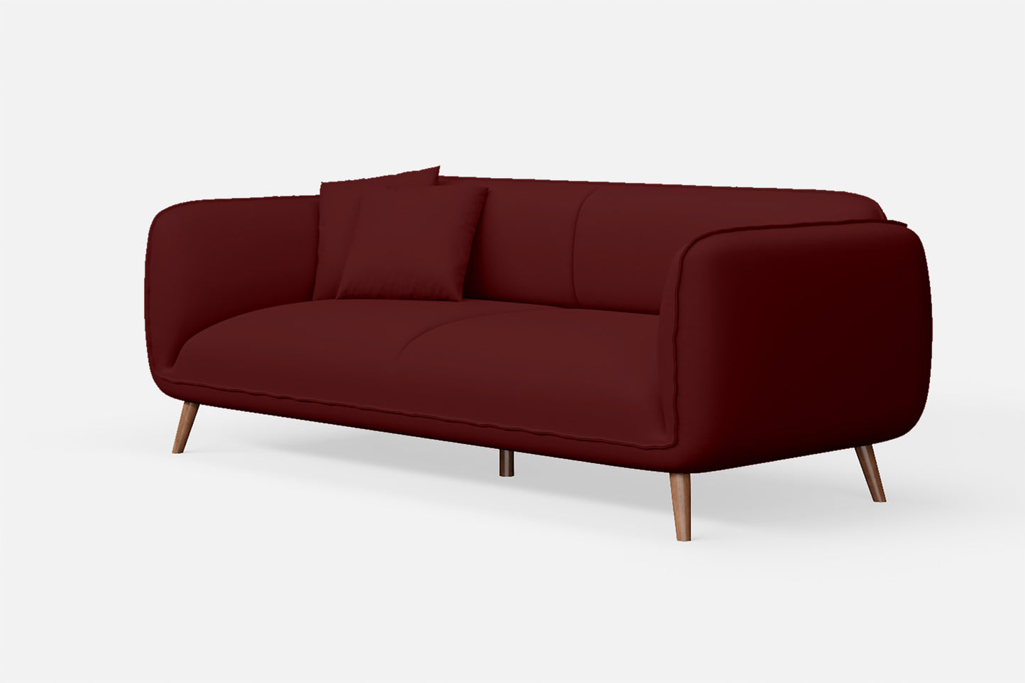 Pomezia 3 Seater Sofa Red Leather