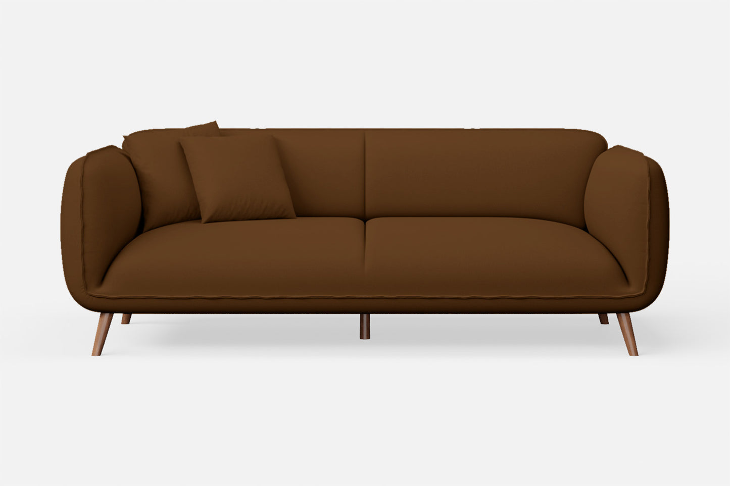 Pomezia 3 Seater Sofa Walnut Brown Leather