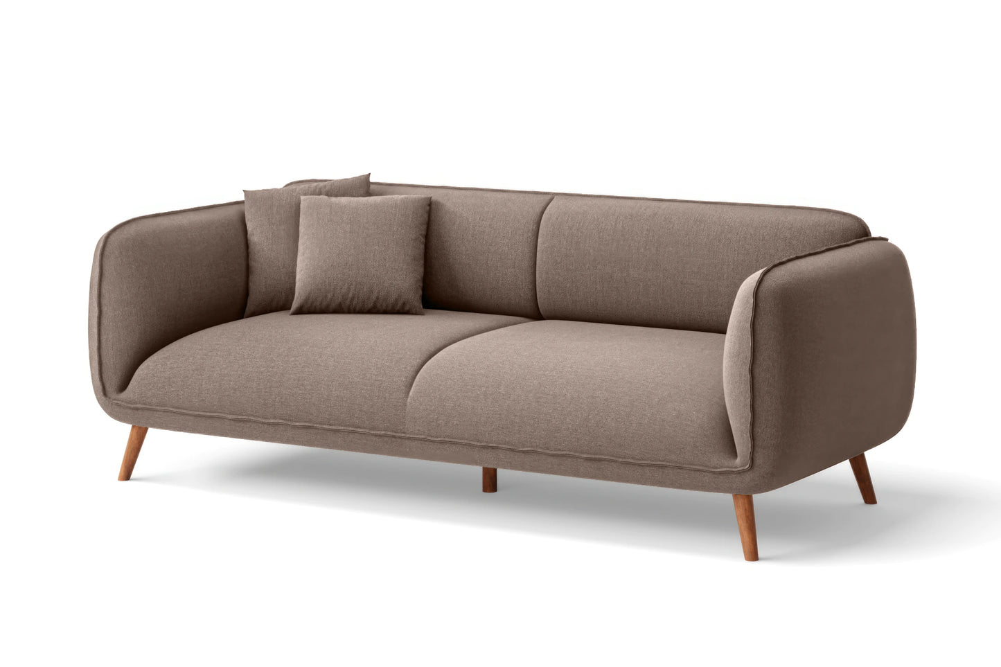 Pomezia 3 Seater Sofa Caramel Linen Fabric