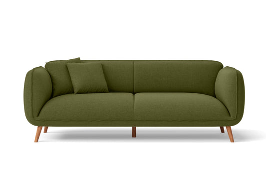 Pomezia 3 Seater Sofa Olive Linen Fabric