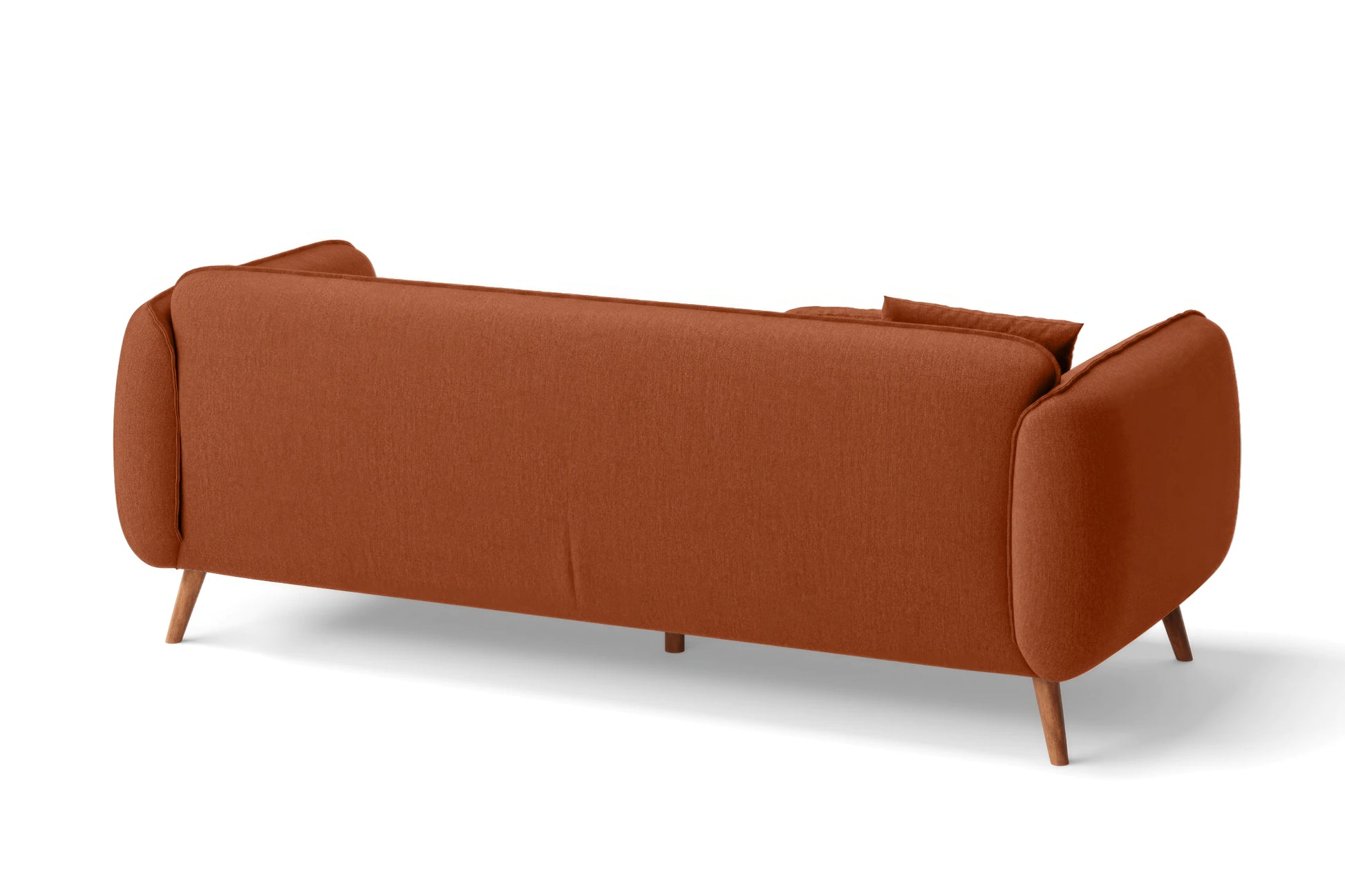 Pomezia 3 Seater Sofa Orange Linen Fabric