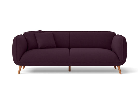 Pomezia 3 Seater Sofa Purple Linen Fabric