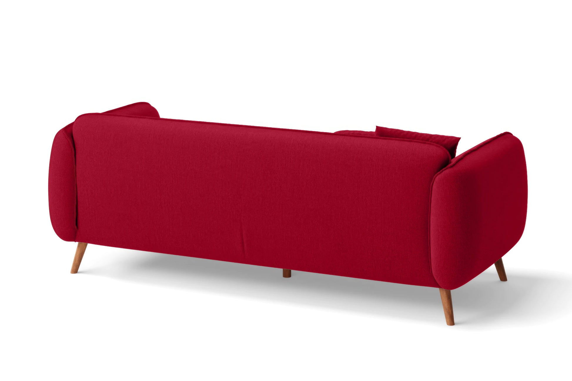 Pomezia 3 Seater Sofa Red Linen Fabric