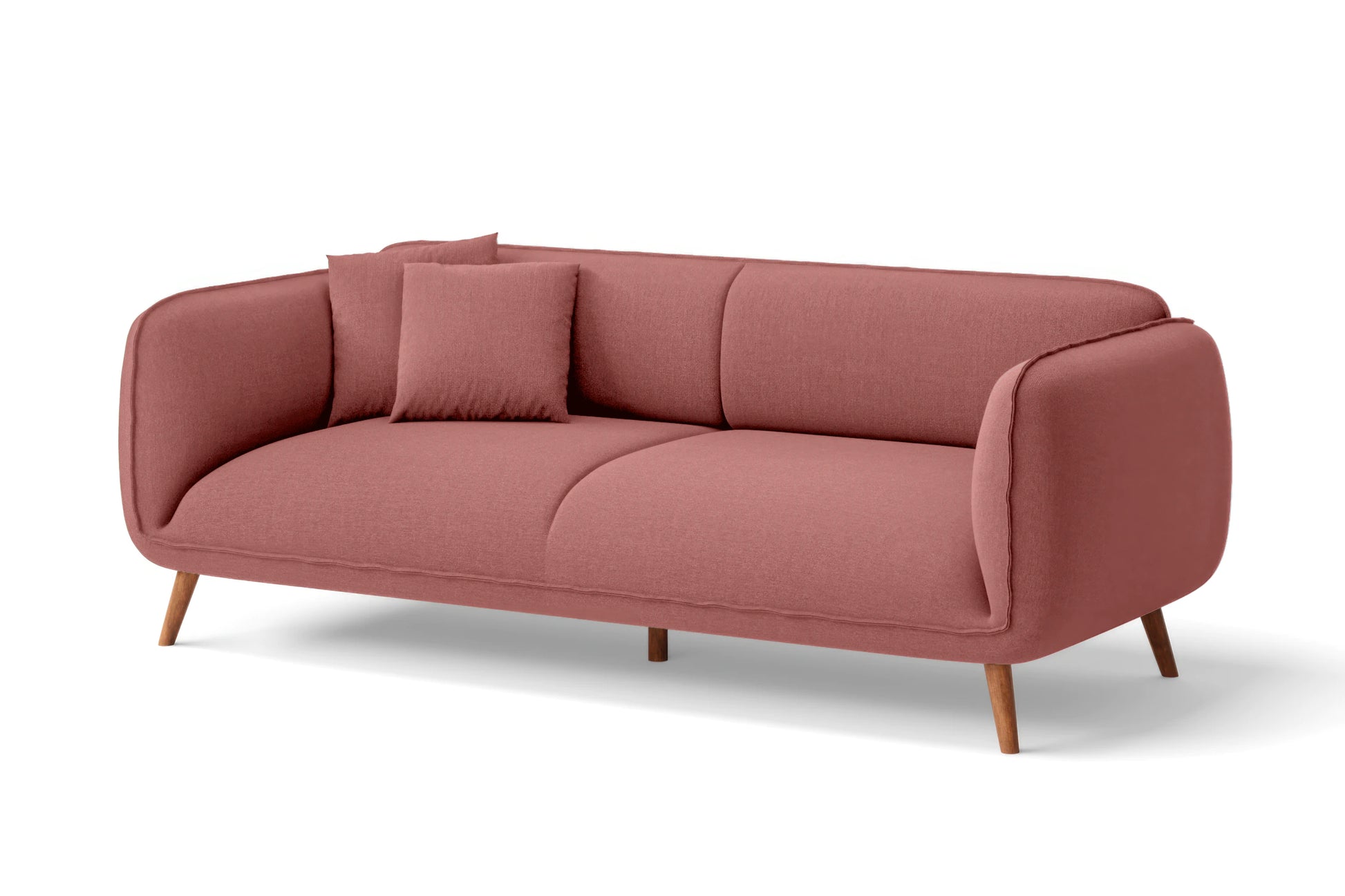 Pomezia 3 Seater Sofa Rose Pink Linen Fabric