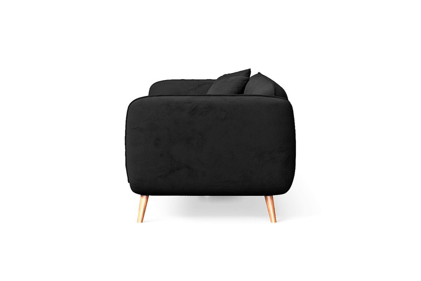 Pomezia 3 Seater Sofa Black Velvet