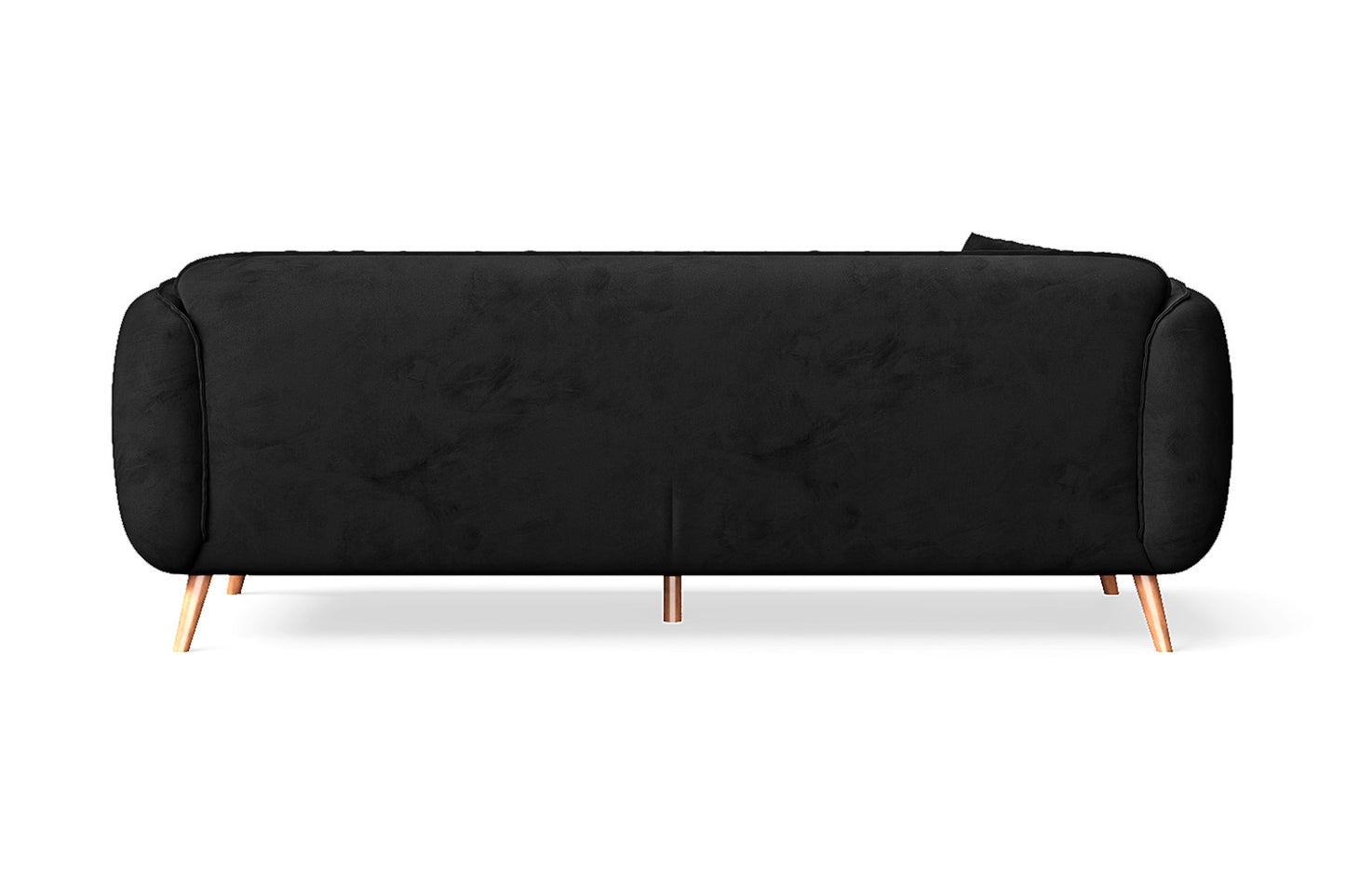 Pomezia 3 Seater Sofa Black Velvet