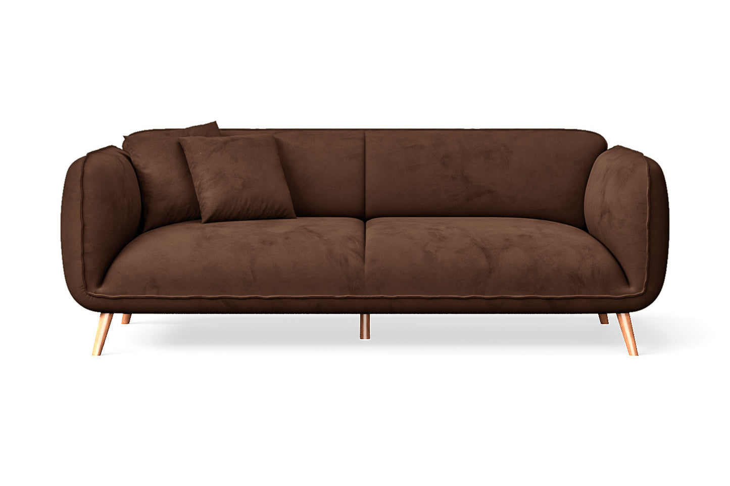 Pomezia 3 Seater Sofa Coffee Brown Velvet