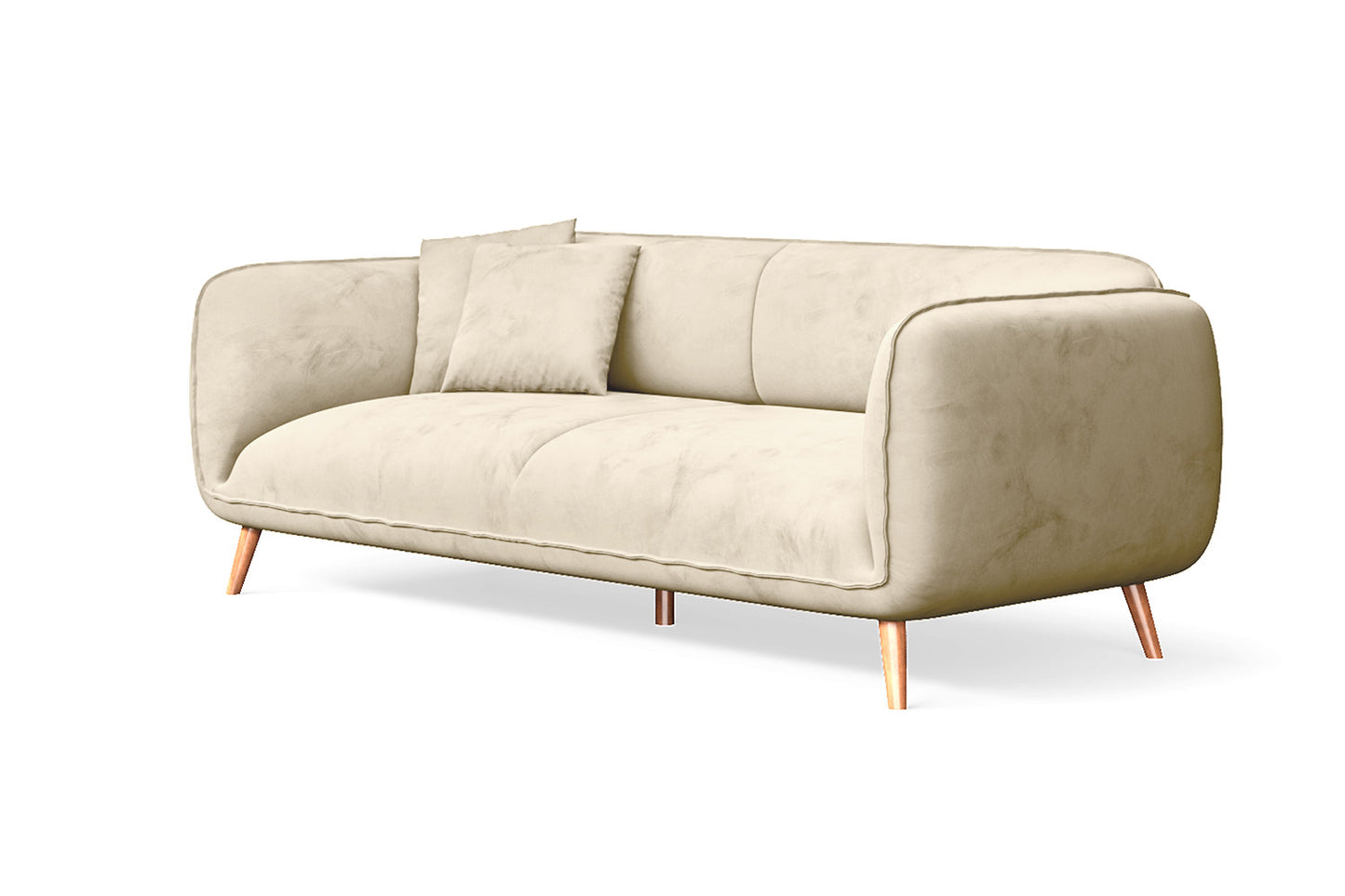 Pomezia 3 Seater Sofa Cream Velvet