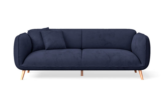 Pomezia 3 Seater Sofa Dark Blue Velvet