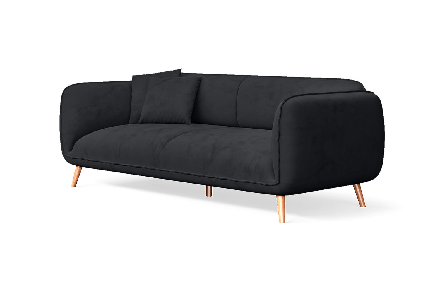 Pomezia 3 Seater Sofa Dark Grey Velvet