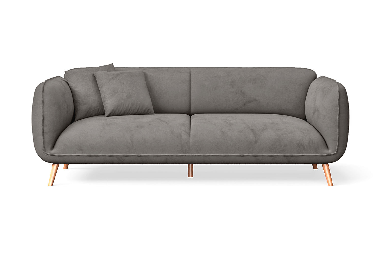 Pomezia 3 Seater Sofa Grey Velvet