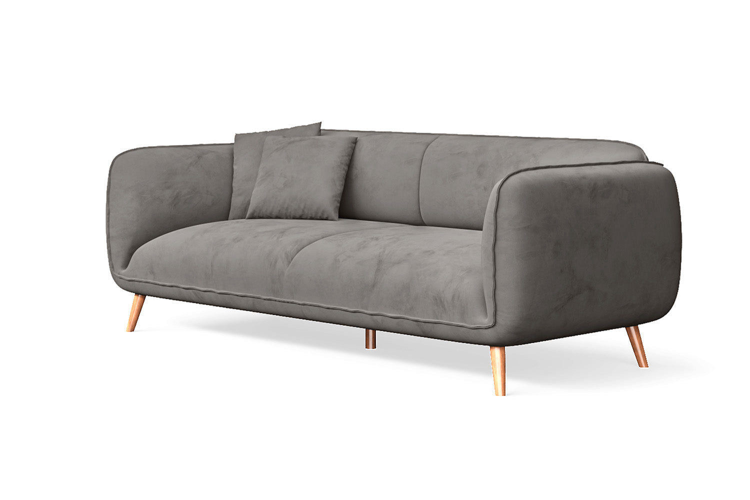 Pomezia 3 Seater Sofa Grey Velvet