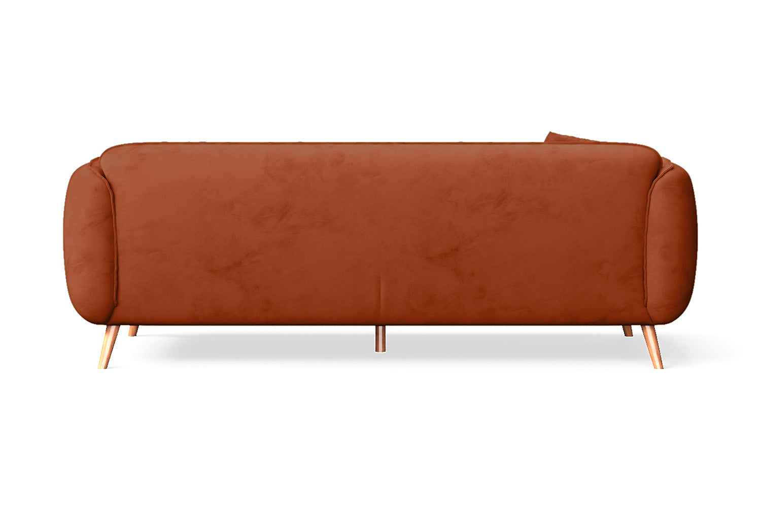 Pomezia 3 Seater Sofa Orange Velvet