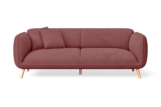 Pomezia 3 Seater Sofa Pink Velvet