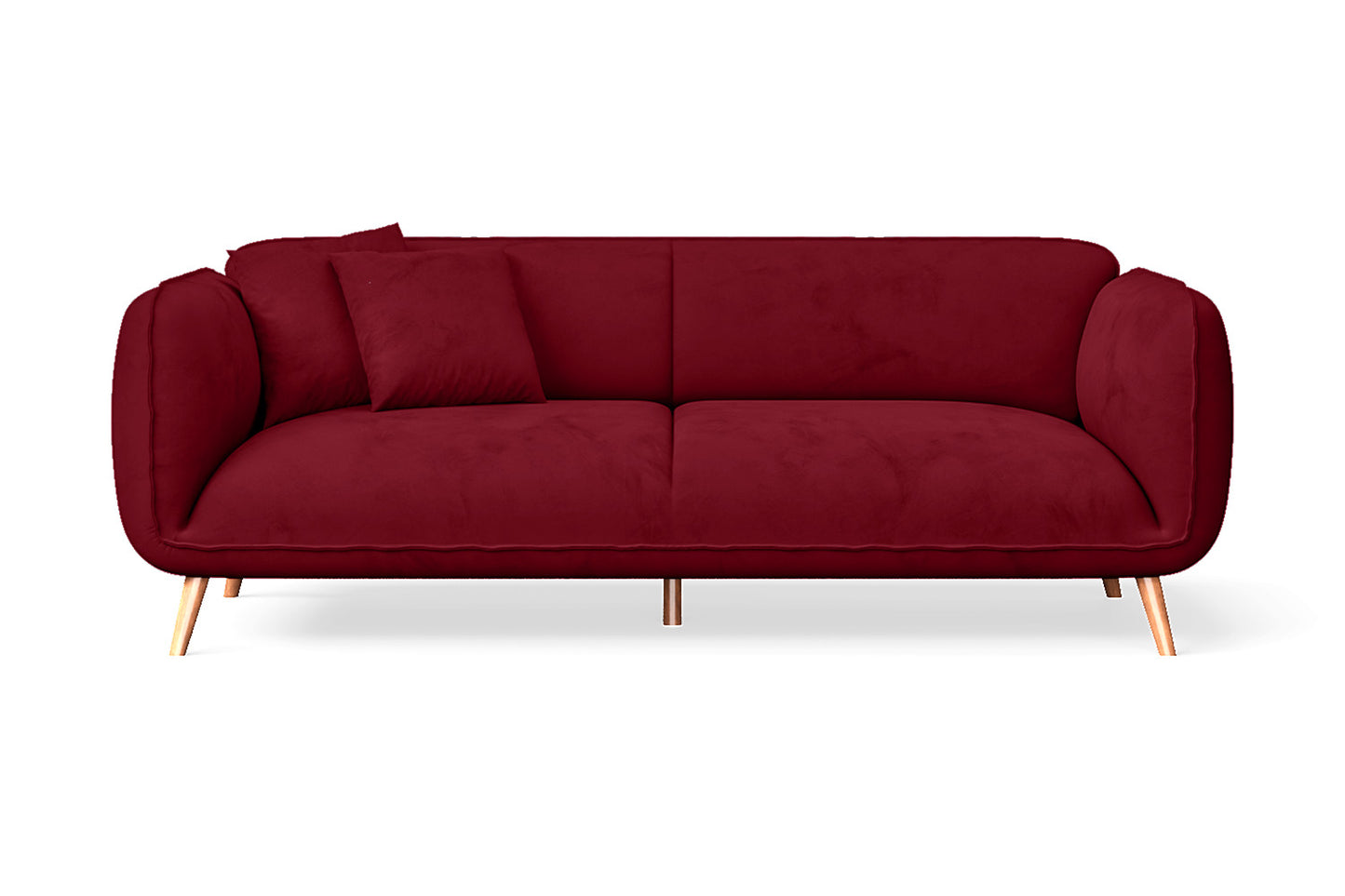 Pomezia 3 Seater Sofa Red Velvet