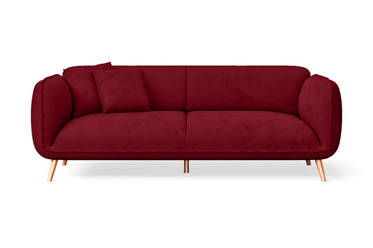 Pomezia 3 Seater Sofa Red Velvet