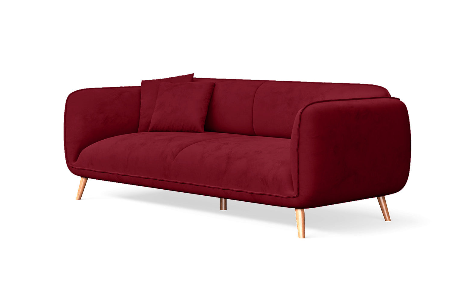 Pomezia 3 Seater Sofa Red Velvet