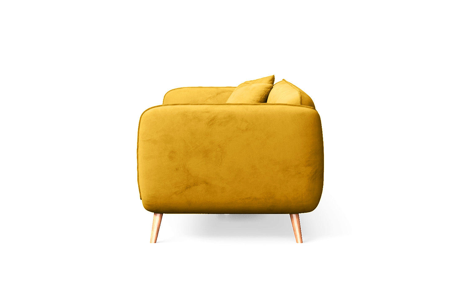 Pomezia 3 Seater Sofa Yellow Velvet