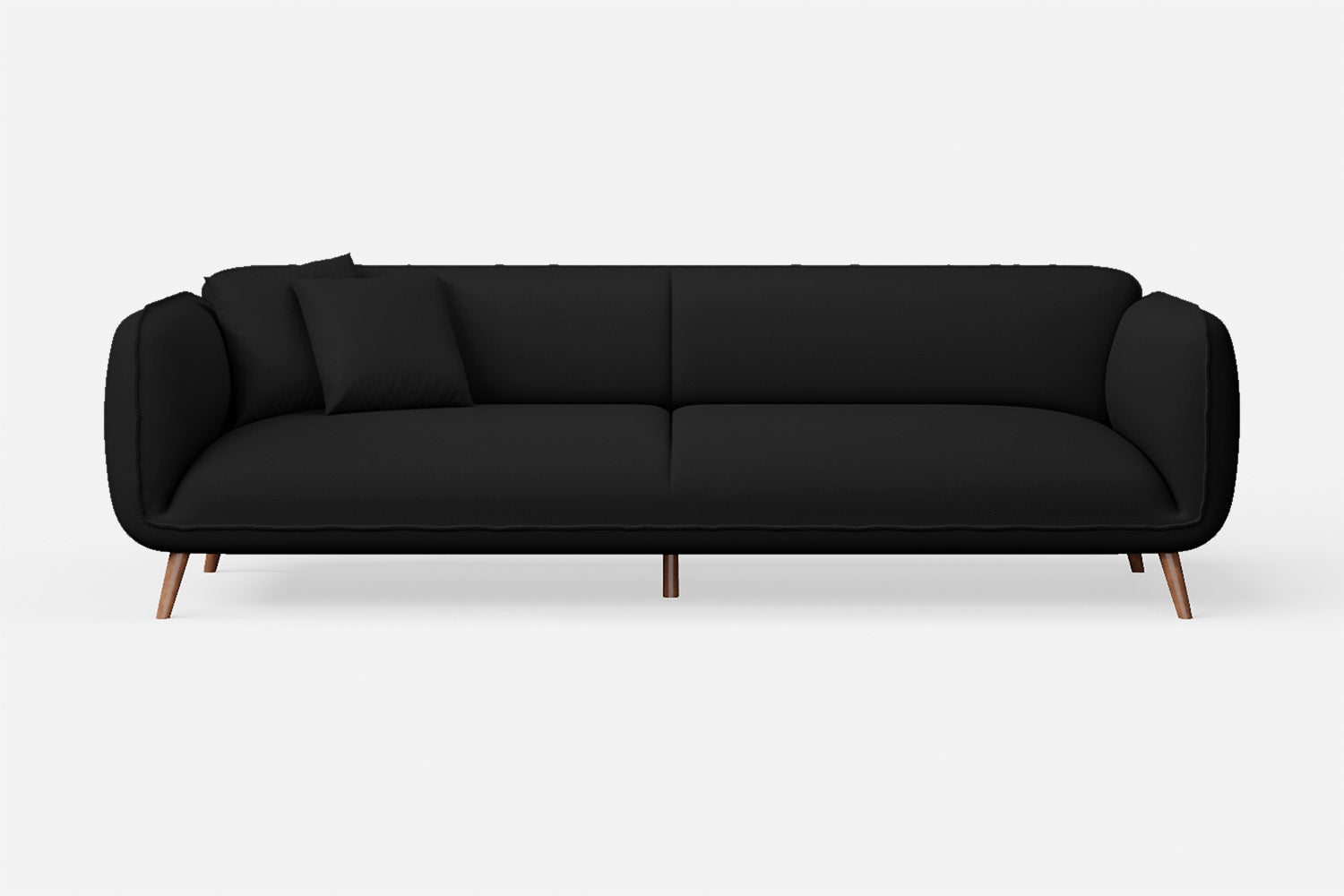 Pomezia 4 Seater Sofa Black Leather