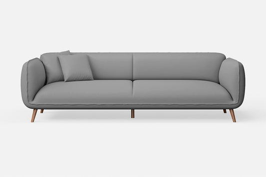 Pomezia 4 Seater Sofa Grey Leather