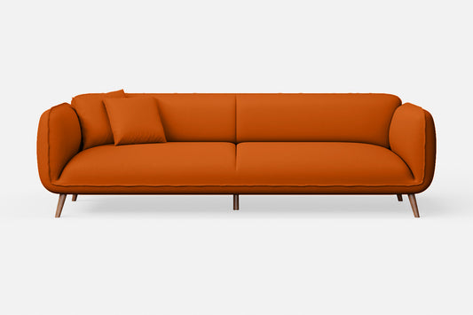 Pomezia 4 Seater Sofa Orange Leather