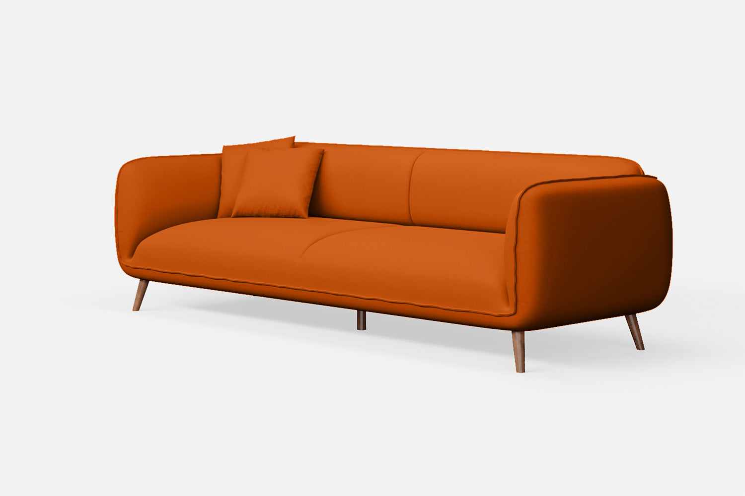 Pomezia 4 Seater Sofa Orange Leather