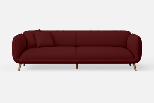 Pomezia 4 Seater Sofa Red Leather