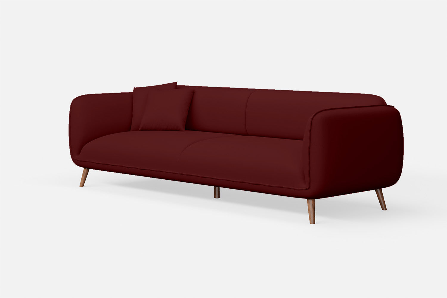 Pomezia 4 Seater Sofa Red Leather