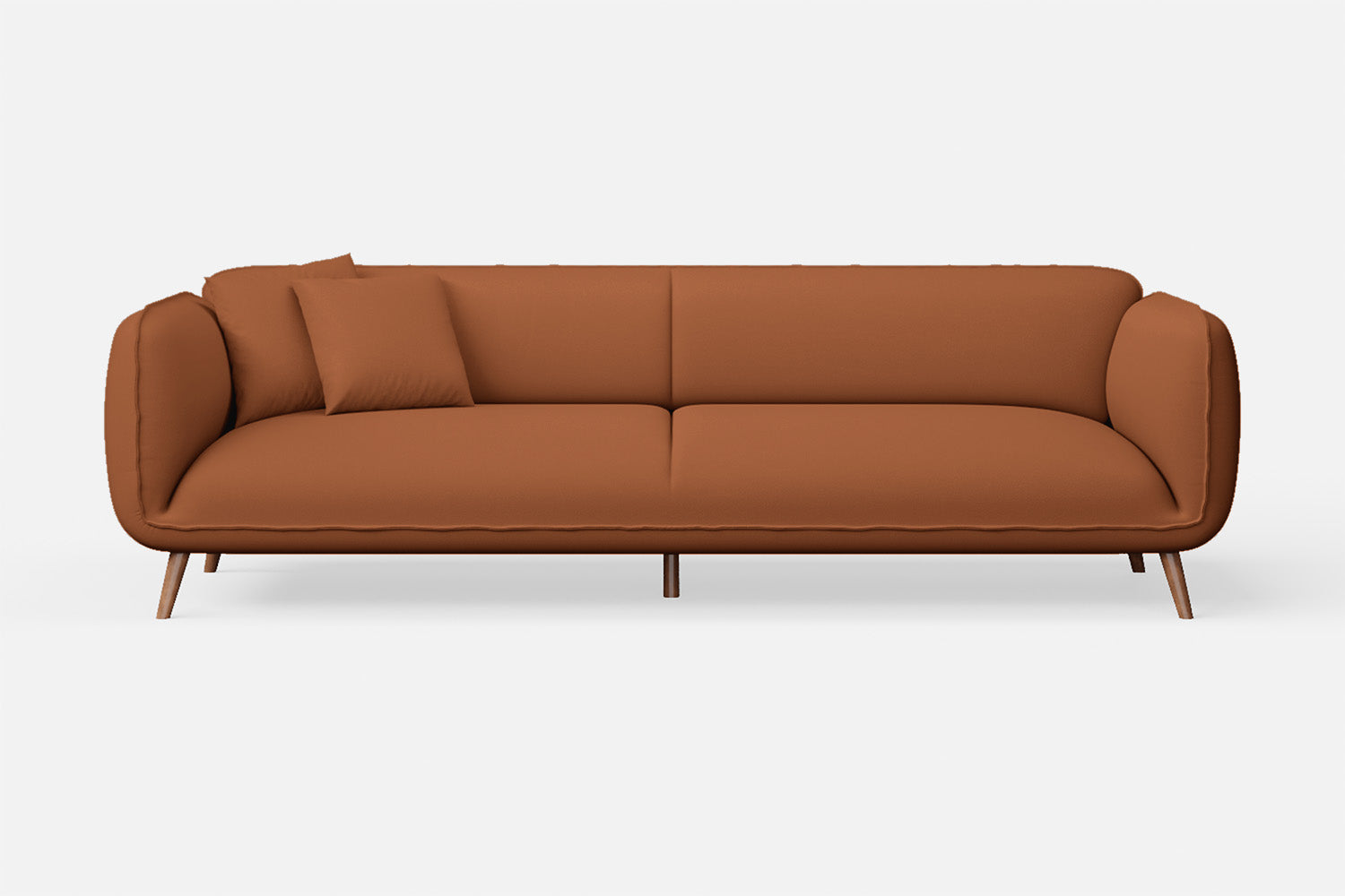 Pomezia 4 Seater Sofa Tan Brown Leather