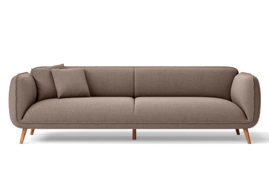 Pomezia 4 Seater Sofa Caramel Linen Fabric