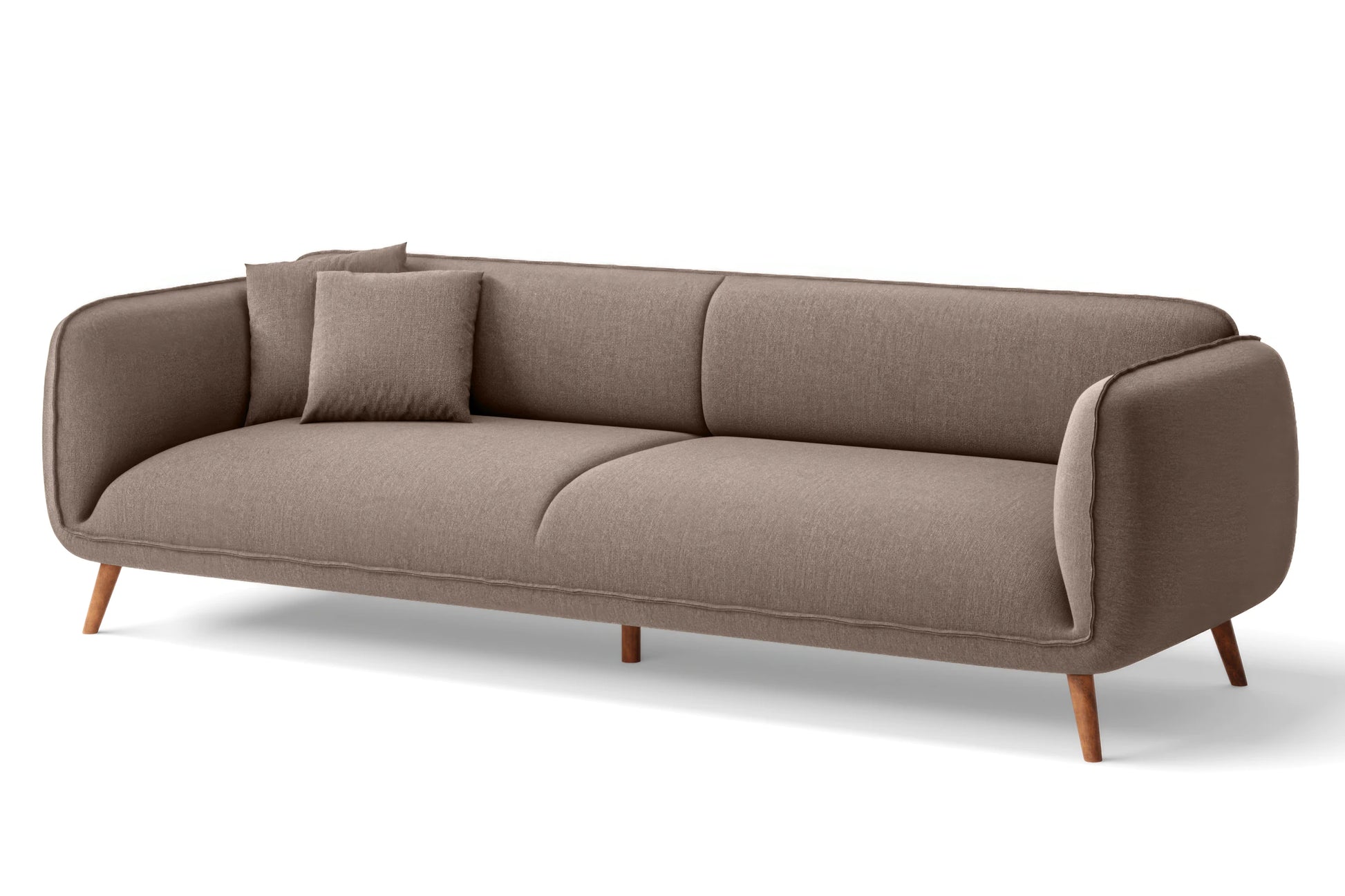 Pomezia 4 Seater Sofa Caramel Linen Fabric