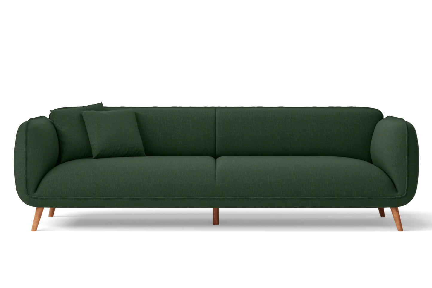 Pomezia 4 Seater Sofa Forest Green Linen Fabric