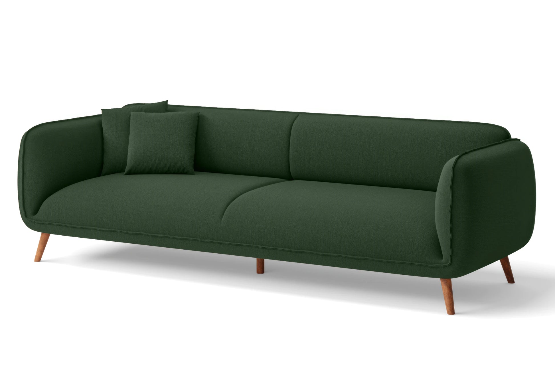 Pomezia 4 Seater Sofa Forest Green Linen Fabric