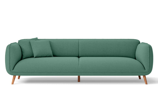 Pomezia 4 Seater Sofa Mint Green Linen Fabric