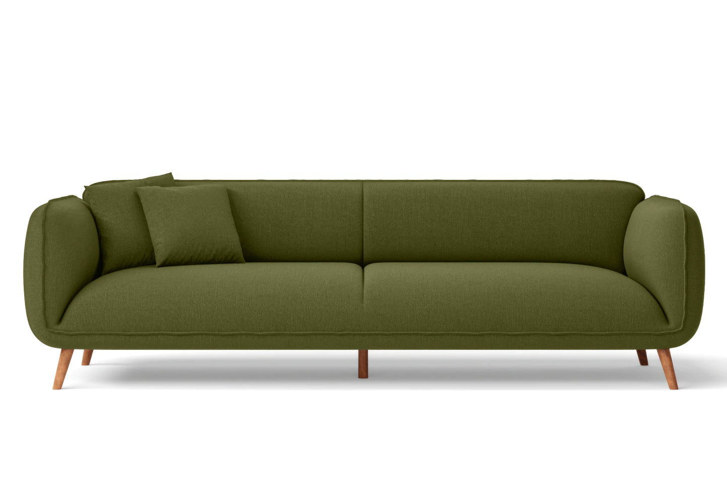 Pomezia 4 Seater Sofa Olive Linen Fabric