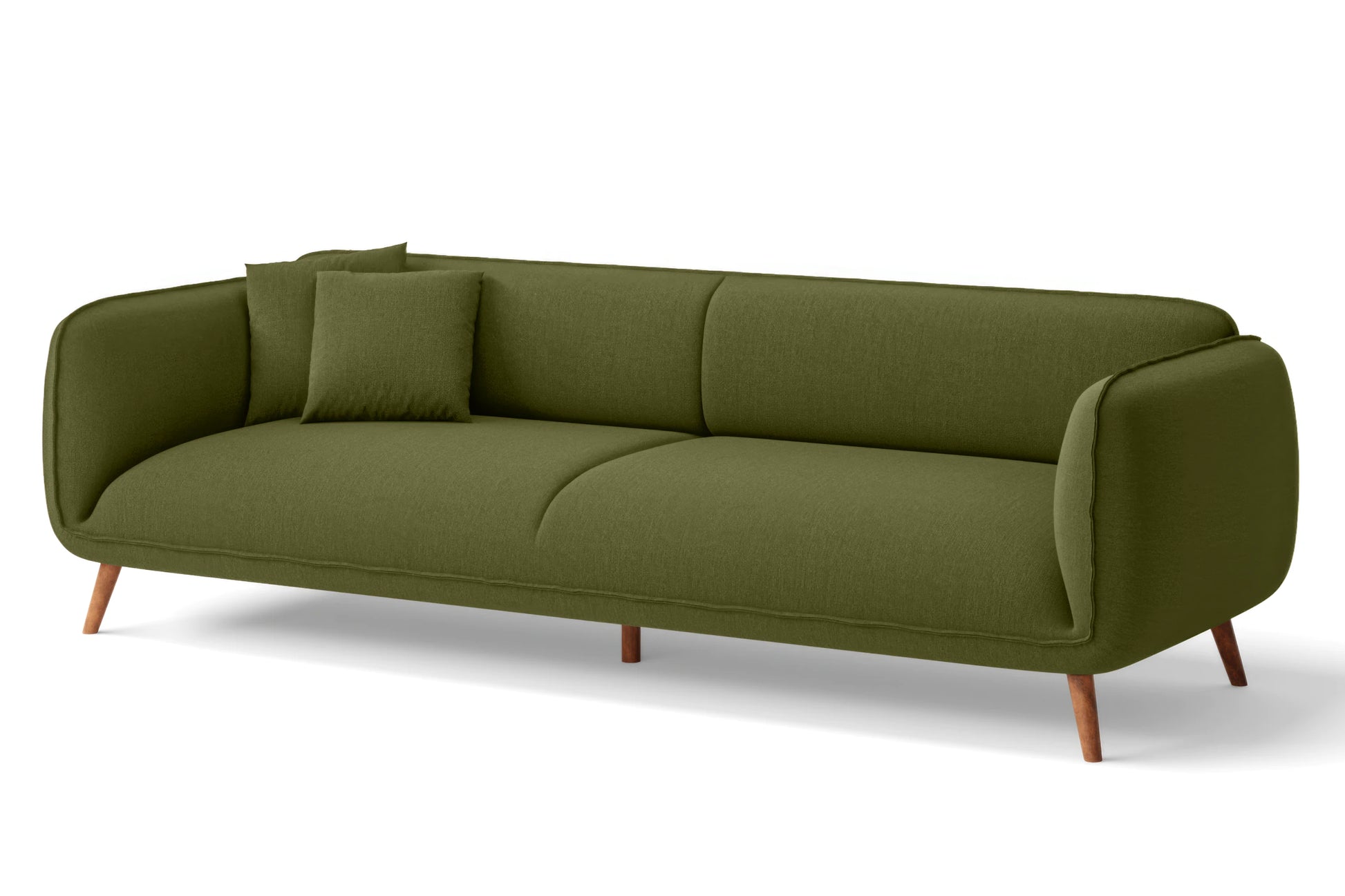 Pomezia 4 Seater Sofa Olive Linen Fabric