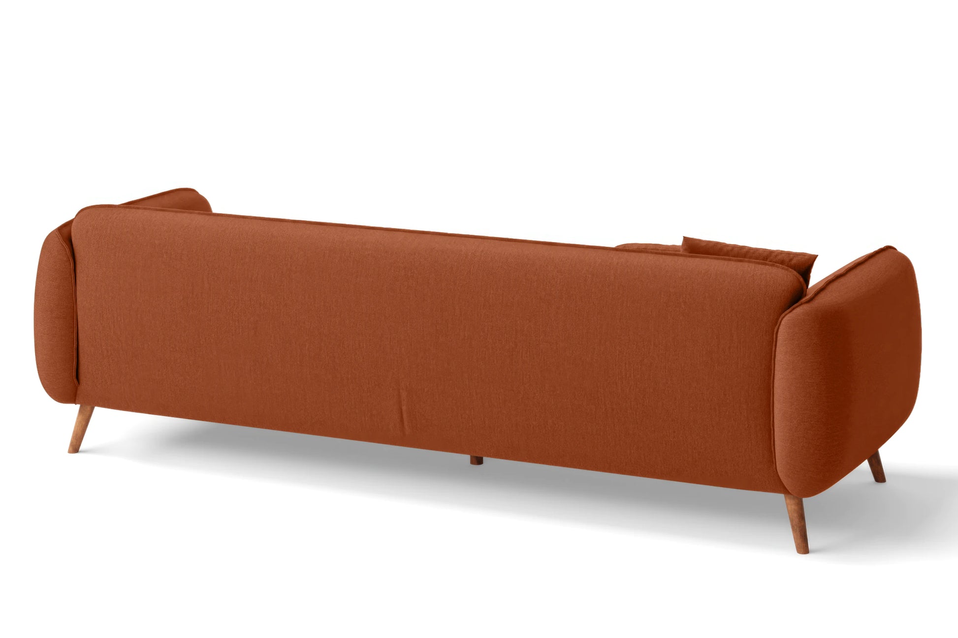 Pomezia 4 Seater Sofa Orange Linen Fabric