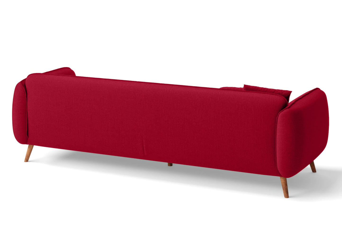 Pomezia 4 Seater Sofa Red Linen Fabric