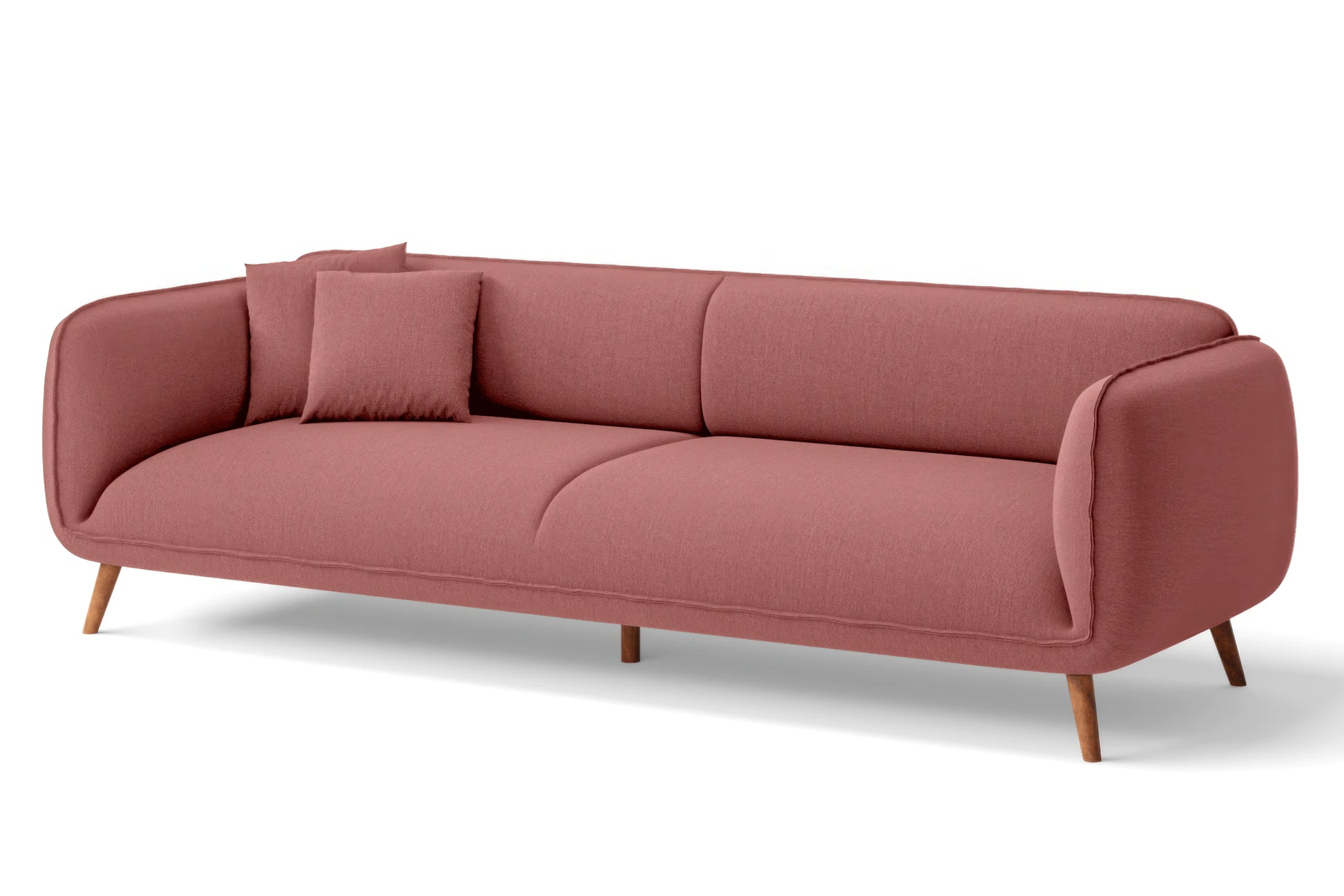 Pomezia 4 Seater Sofa Rose Pink Linen Fabric