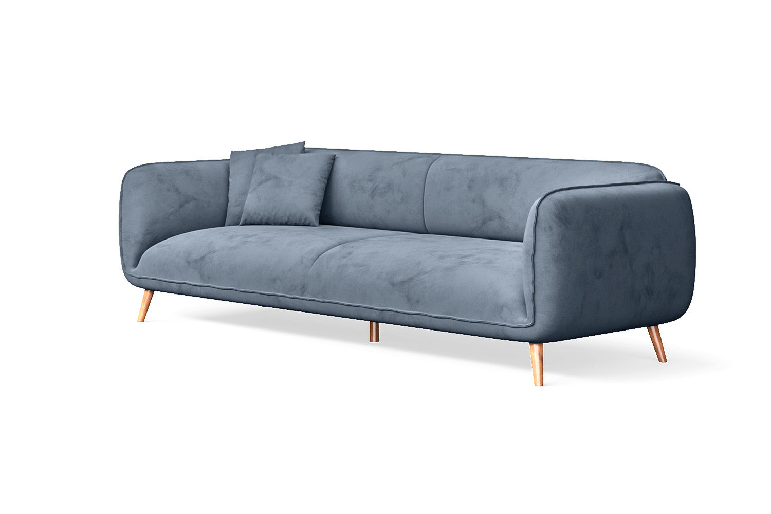 Pomezia 4 Seater Sofa Baby Blue Velvet