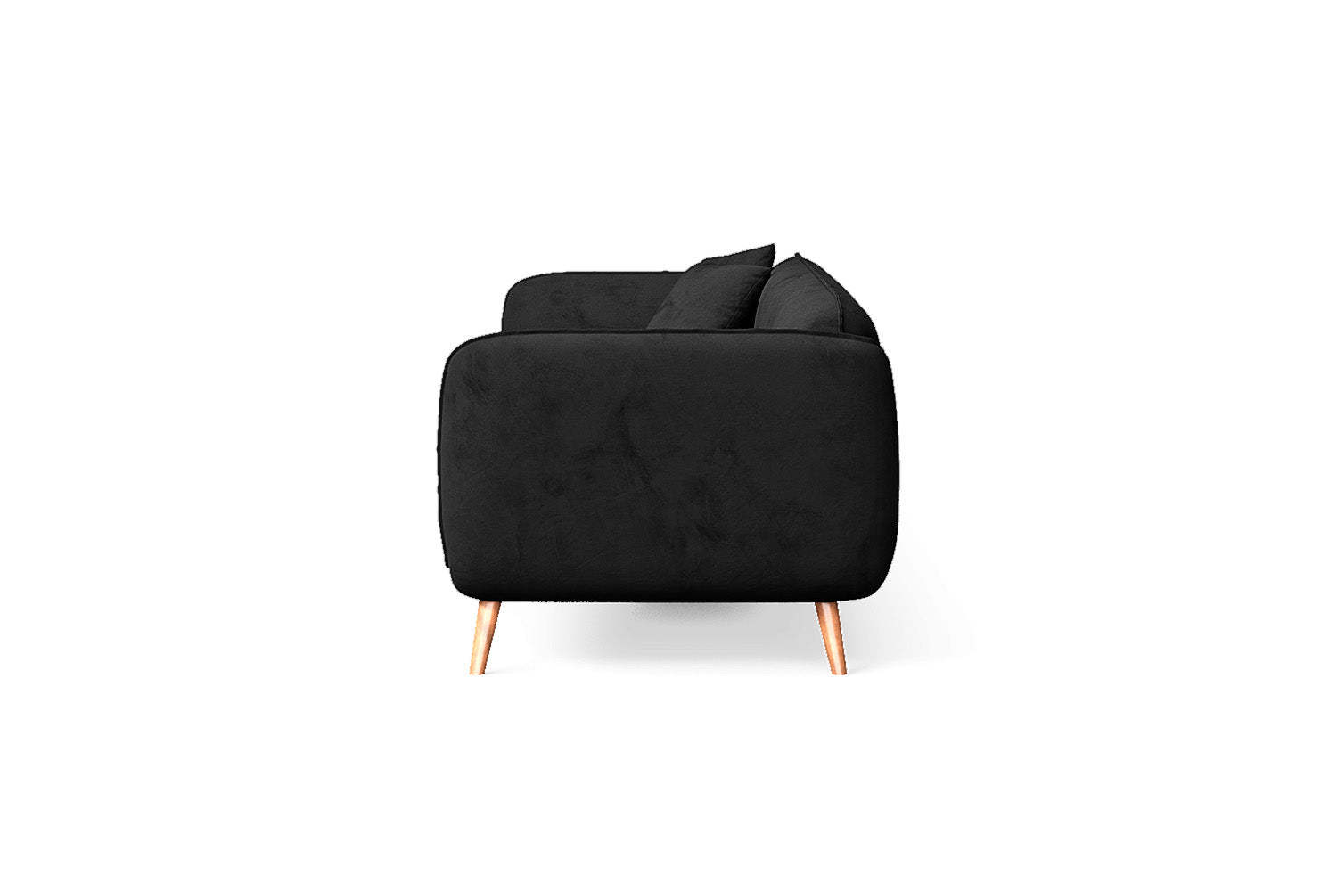 Pomezia 4 Seater Sofa Black Velvet