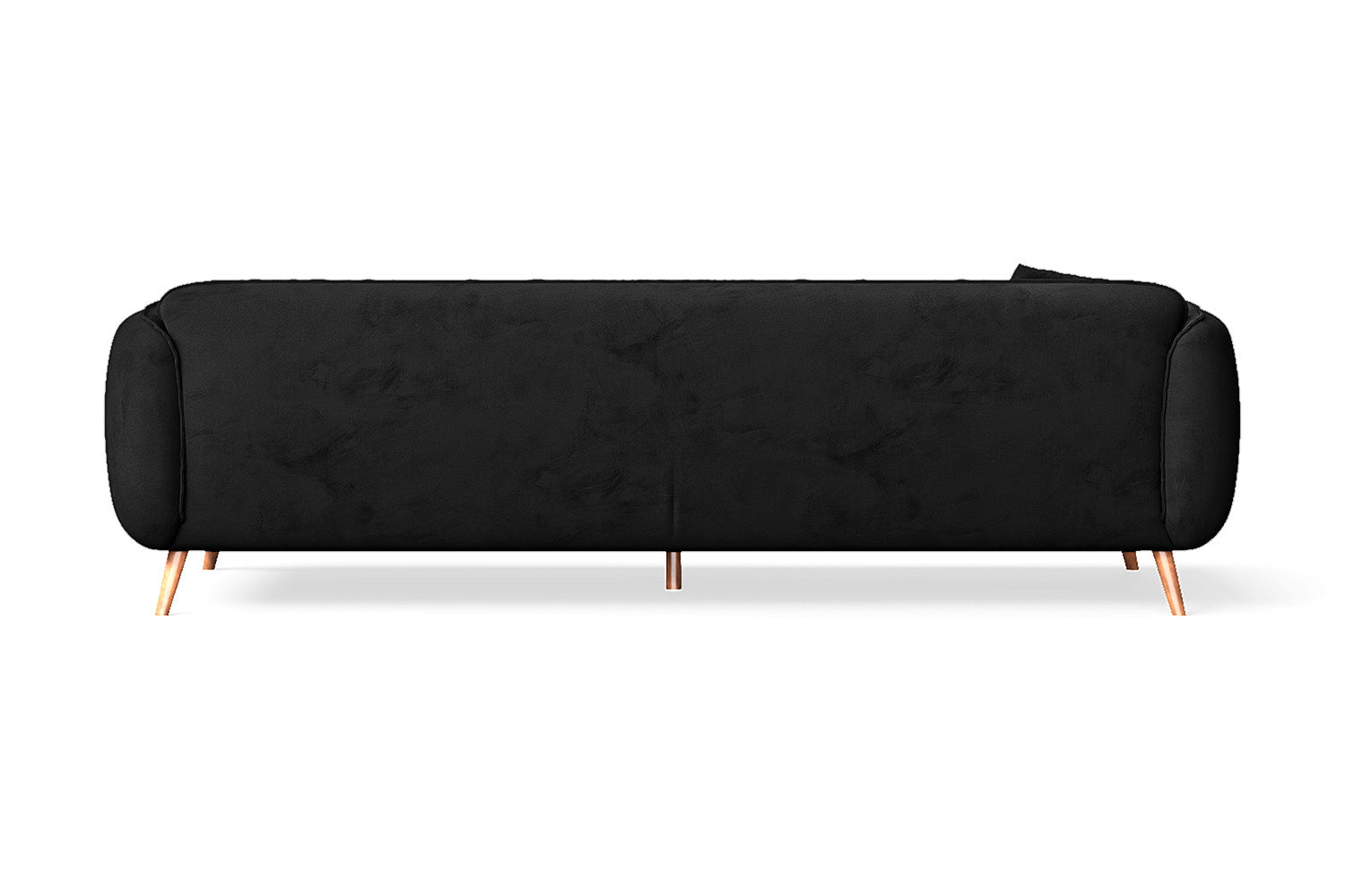 Pomezia 4 Seater Sofa Black Velvet