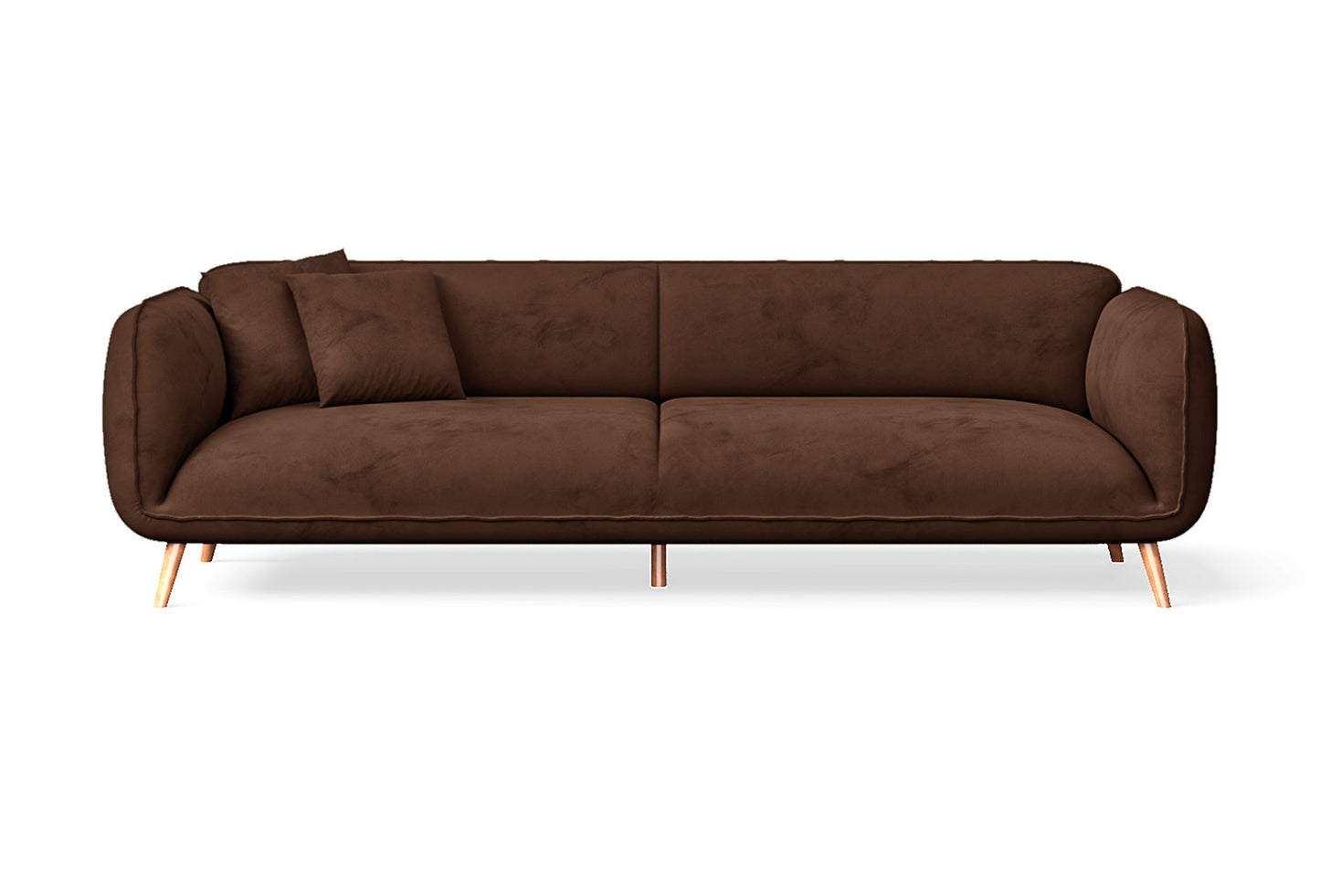 Pomezia 4 Seater Sofa Coffee Brown Velvet