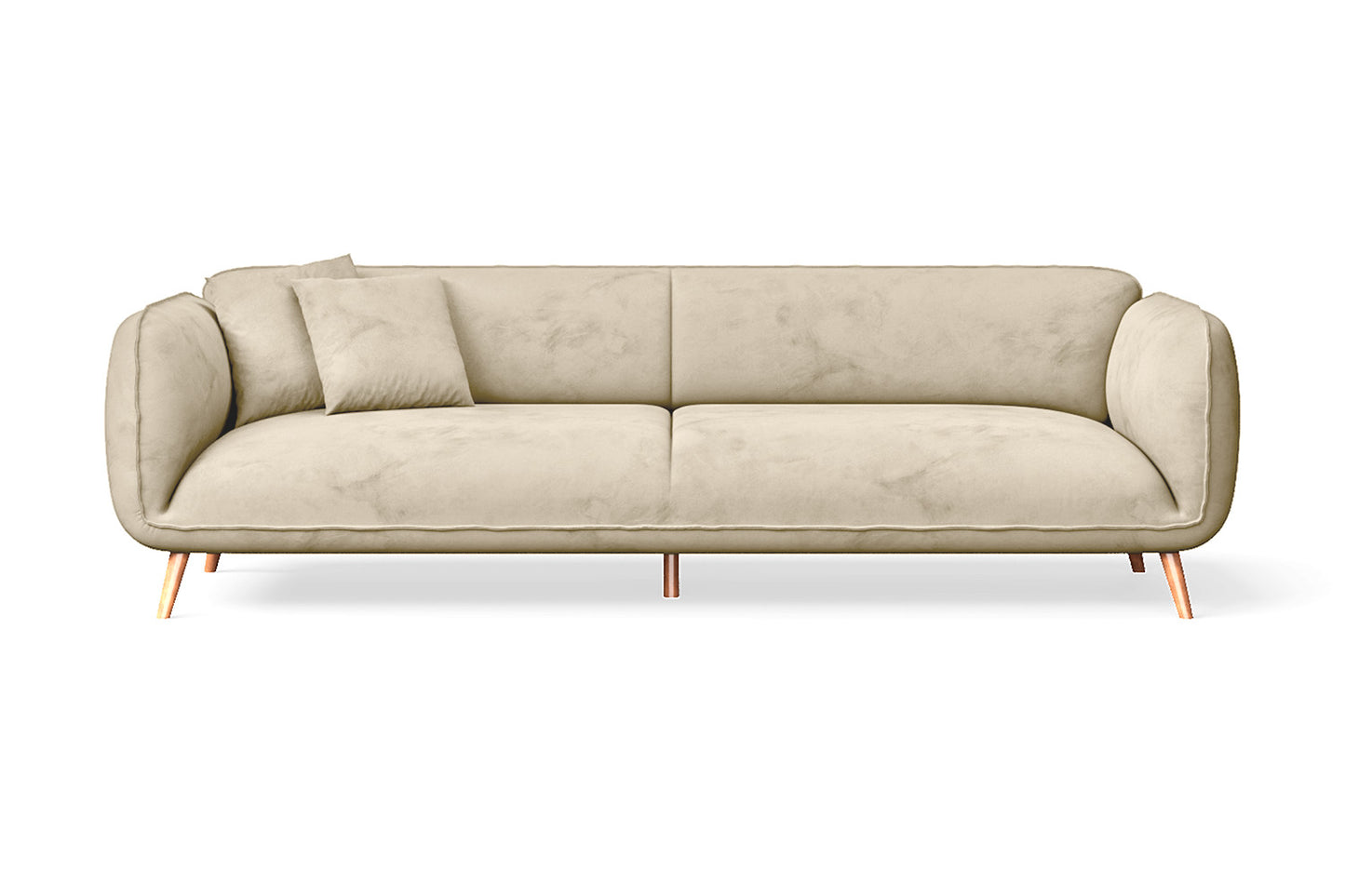 Pomezia 4 Seater Sofa Cream Velvet