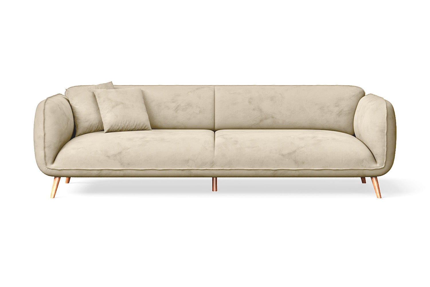 Pomezia 4 Seater Sofa Cream Velvet