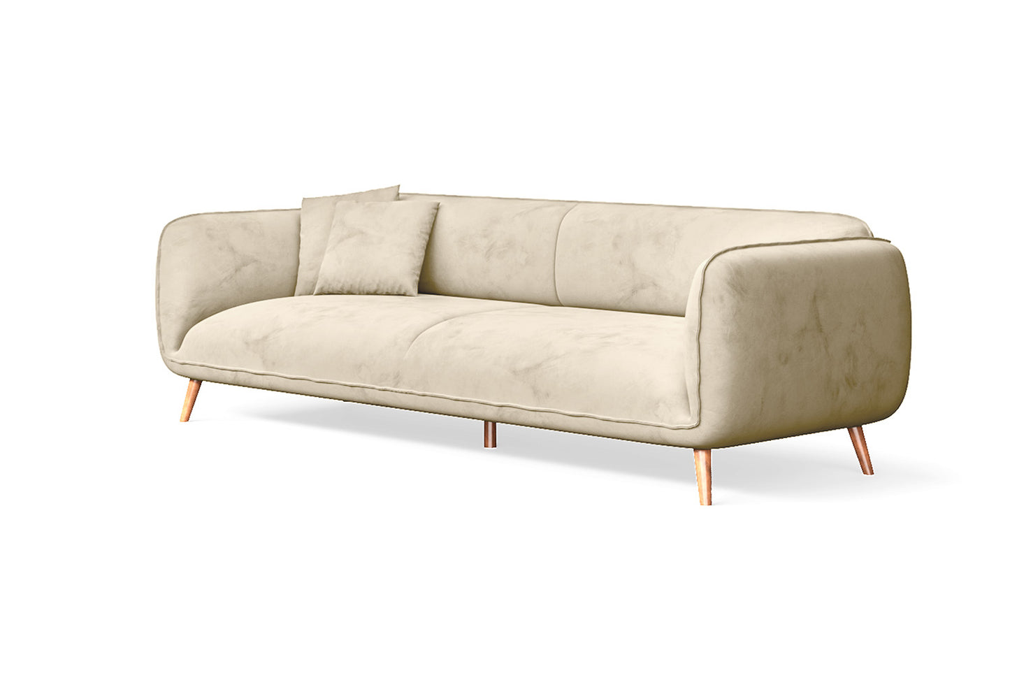 Pomezia 4 Seater Sofa Cream Velvet